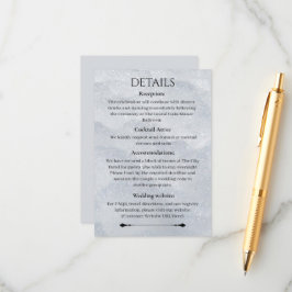 Cartão De Informações Shimmering Filigree Details Card