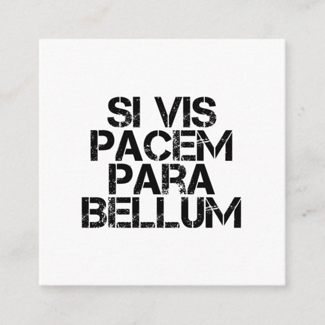 Cartão De Informações Si Vis Pacem Para Bellum (Frente)