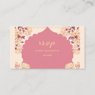 Cartão De Informações Sikh Wedding RSVP | Anand Karaj Reply post Card