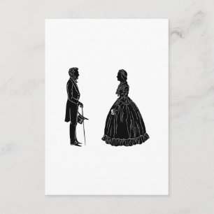 Cartão De Informações silhueta de abraham lincoln mary todd lincoln