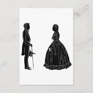 Cartão De Informações silhueta de abraham lincoln mary todd lincoln