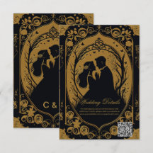 Silhueta elegante de noiva e noiva