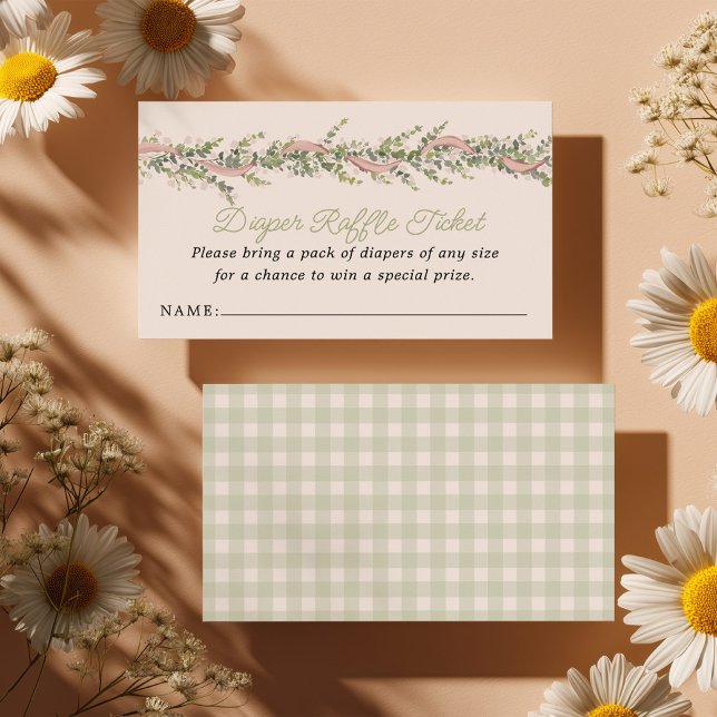 Cartão De Informações Silly Goose Baby Shower Diaper Raffle (Criador carregado)