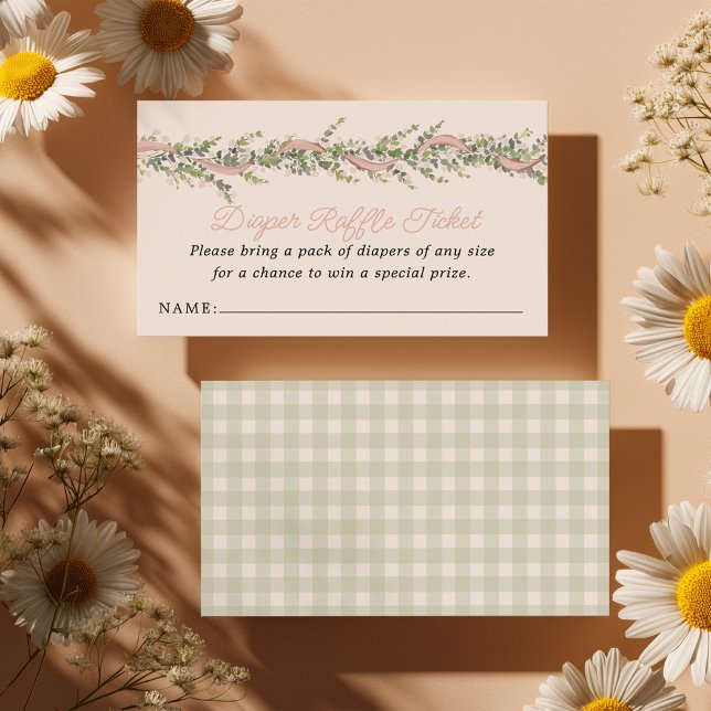 Cartão De Informações Silly Goose Baby Shower Diaper Raffle (Criador carregado)