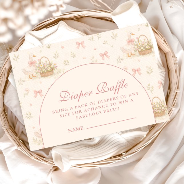 Cartão De Informações Silly Goose Coquette Baby Shower (Criador carregado)