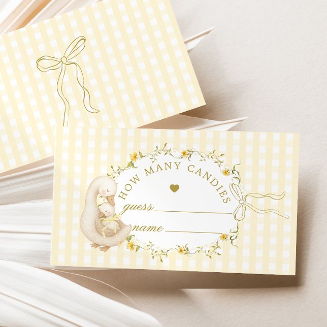 Cartão De Informações Silly Goose How many candies Baby Shower (Criador carregado)