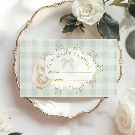 Cartão De Informações Silly Goose How many Candies Guessing game Sage