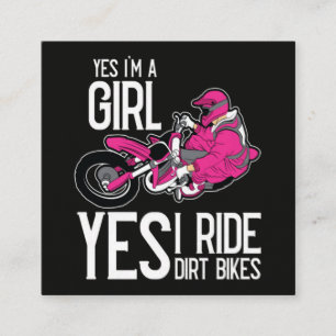 Cartão De Informações Sim, eu sou uma garota, sim, eu ando de moto de te