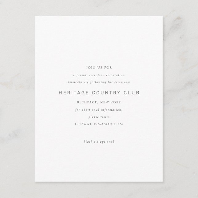 Cartão De Informações Símbolo de Infinidade Dourado Mínimo Chic (Frente)