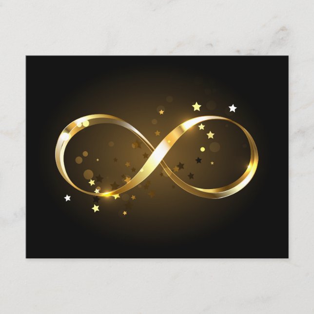 Cartão De Informações Símbolo Infinity do ouro (Frente)