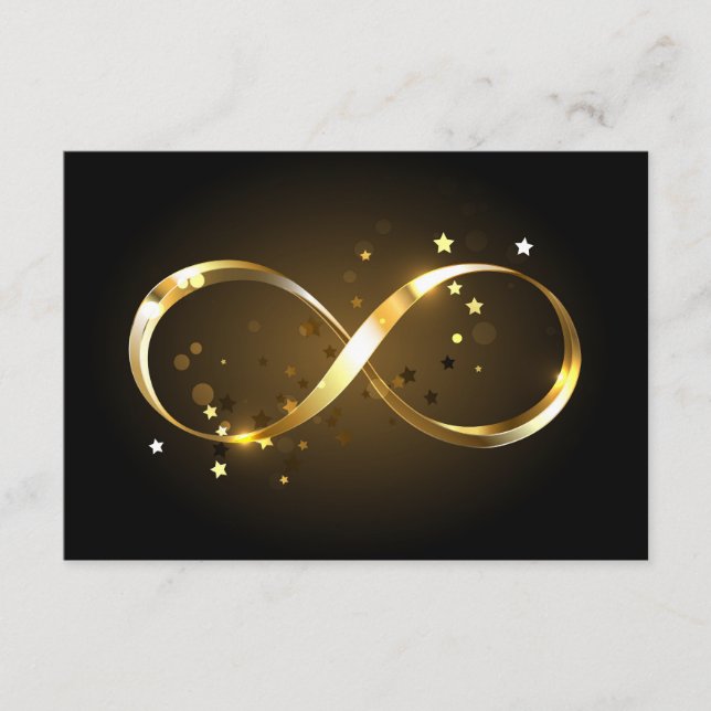 Cartão De Informações Símbolo Infinity do ouro (Frente)