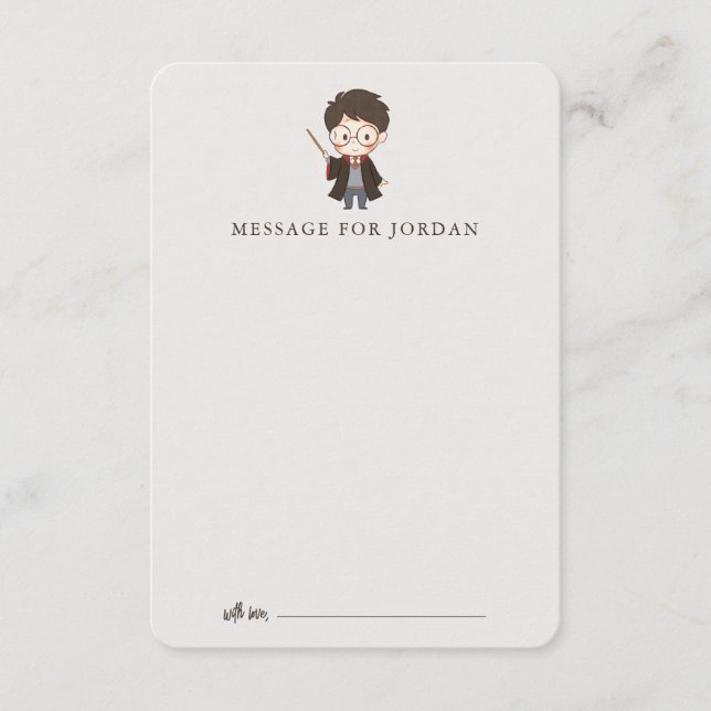 Cartão De Informações Simple Harry Potter Baby Shower (Frente)