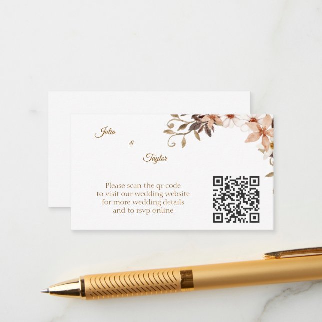 Cartão De Informações Simple Minimal Enclosure Card (Frente/Verso In Situ)