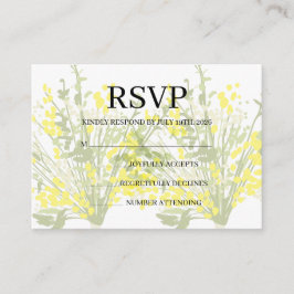 Cartão De Informações Simple Wedding RSVP Enclosure Card