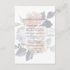 Cartão De Informações Simples Agendamento de Casamento Floral Russo de A