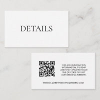 Simples Black White Details Casamento website QR c