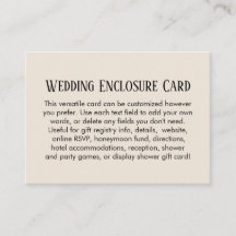 Simples Casamento Personalizado DIY Creme