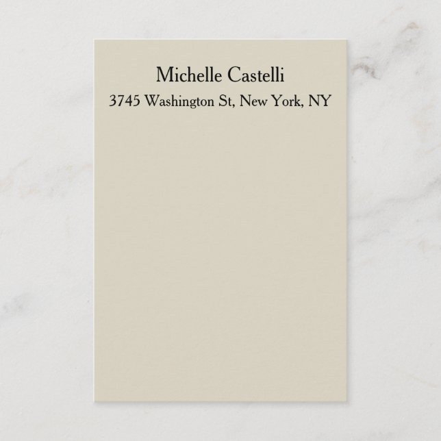 Cartão De Informações Simples clássico exclusivo profissional (Frente)