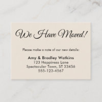 Simples, Creme, Mudamos de Endereço