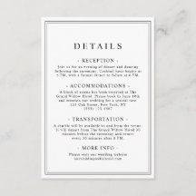 Simples Detalhes de Casamento com Tipografia Cláss