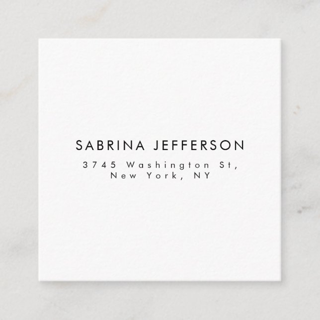 Cartão De Informações Simples e Elegante (Frente)