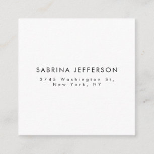 Cartão De Informações Simples e Elegante