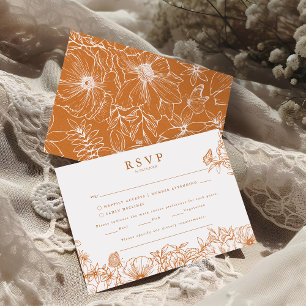Cartão De Informações Simples e Elegante Resposta para Casamento no Jard