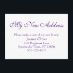 Cartão De Informações Simples, Elegante Meu Novo Endereço Puro em Branco<br><div class="desc">Mantenha seus amigos e familiares atualizados com seu novo endereço usando esses cartões de gabinete simples e elegantes. Uma nota versátil diz "Meu novo endereço" no topo, usando uma fonte bonito e tradicional de script. Use os campos modelo para adicionar todos os seus detalhes para personalizar este design para seu...</div>