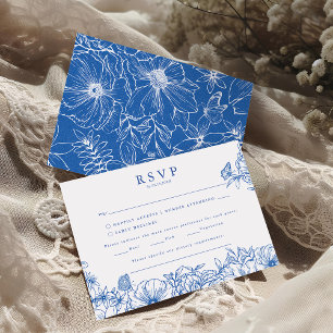Cartão De Informações Simples Elegante Resposta para Casamento no Jardim