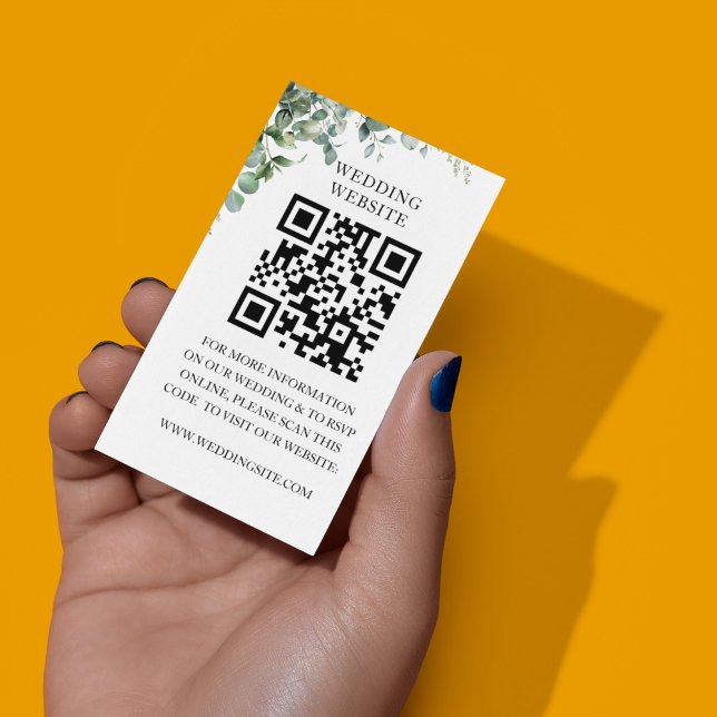 Cartão De Informações Simples Festa de casamento Eucalyptus Greenery (Simple Eucalyptus Greenery Wedding Party Supplies)