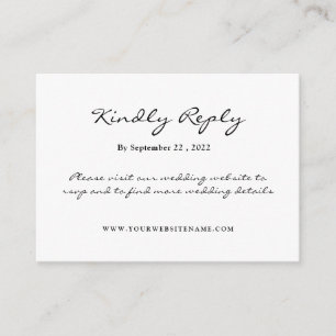 Cartão De Informações Simples, porém elegante: Linen Preto com Monograma