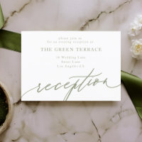 Simples Sabugueiro Verde e Branco Caligrafia Moder