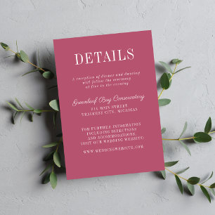 Cartão De Informações Simplicidade Floral 2 Casamento Minimalista Amora
