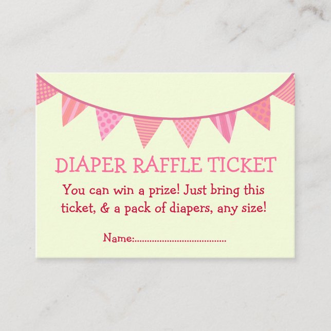 Cartão De Informações Sinalizadores Padronizados Rosa Fralda Bilhete Raf (Frente)