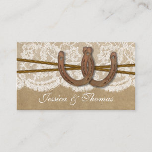 Cartão De Informações Site da Coleção Kraft, Lace & Horsferes