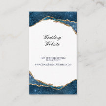 Site de casamento Agata com folha dourada azul ele