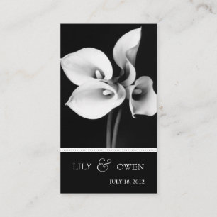 Cartão De Informações site de casamento calla lily