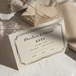 Cartão De Informações Site de casamento com desenho funky | RSVP QR