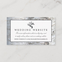 Cartão De Informações Site de Casamento de Árvore de Bétula Prateada Rús
