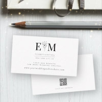 Site de Casamento de Folhagem do Monograma Minimal