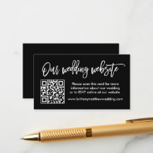 Site de Casamento de Script de Pincel Moderno QR P