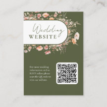 Site de Casamento do Código QR do Green Boho Wildf
