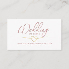 Cartão De Informações Site de casamento Dusty Rosa