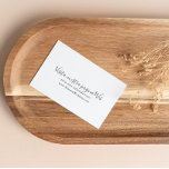 Cartão De Informações Site de casamento espanhol simples<br><div class="desc">Este simples cartão de cerimônia de casamento minimalista espanhol é perfeito para um casamento moderno. O design simples e elegante apresenta a tipografia de scripts clássicos e ricos em preto e branco.</div>