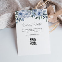 site de casamento floral azul com script elegante