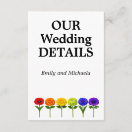 Cartão De Informações 🌈 Site de Casamento LGBTQ Flourish Together