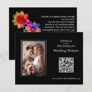 Cartão De Informações 🌈 Site de Casamento LGBTQ & Pétalas e Orgulho na