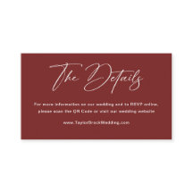 Site de casamento minimalista burgundy