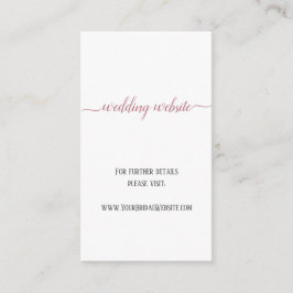 Cartão De Informações Site de Casamento Minimalista com Grafia em Dourad