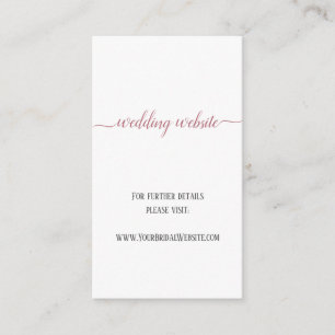 Cartão De Informações Site de Casamento Minimalista com Grafia em Dourad